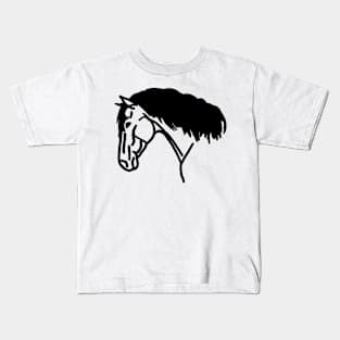 thick mane horse Kids T-Shirt